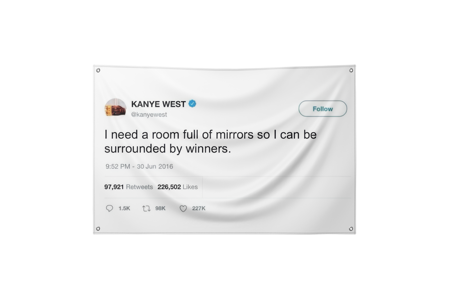 Kanye Tweet Flag